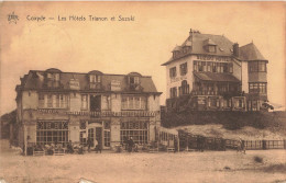 COXYDE - Les Hôtels Trianon Et Suzuki - Carte Circulé En 1927 Vers Binche - Koksijde