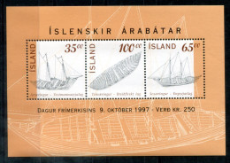 ISLAND Block 20, Bl.20 Mnh - Ruderschiffe, Rowing Ships, Bateaux à Rames - ICELAND / ISLANDE - Blokken & Velletjes