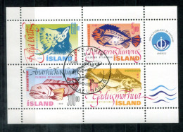 ISLAND Block 21, Bl.21 FD Canc. - Fische, Fish, Poissons - ICELAND / ISLANDE - Blocks & Sheetlets