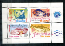 ISLAND Block 21, Bl.21 Mnh - Fische, Fish, Poissons - ICELAND / ISLANDE - Blocks & Sheetlets