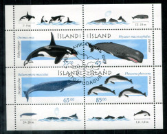 ISLAND Block 23, Bl.23 FD Canc. - Wale, Whales, Baleines - ICELAND / ISLANDE - Blokken & Velletjes
