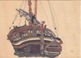 CARTOLINA  WIEN,AUSTRIA-ALBERTINA-EGON SCHIELE-TRIESTINER FISCHERBOOTE 1912-NON VIAGGIATA - Musea