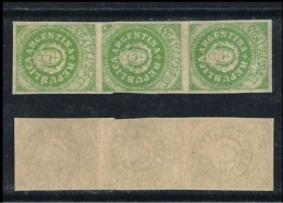 ● ARGENTINA  1862 / 64 ֎ N.  6 C  ֎ TERZINA  ● Nuovi  ** ● Cat.  ? ● Probabile RISTAMPA D'epoca ● Lotto N. 19 B ● - Unused Stamps