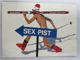 CPM - SKIEUR NU - SEX PIST - Sports D'hiver