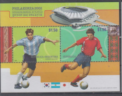 ARGENTINA 2002 FOOTBALL WORLD CUP WORLD STAMP EXHIBITION S/SHEET - 2002 – Südkorea / Japan