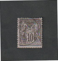 Timbres - N°103 - Type  Sage - 10c Noir S .lias   - 1898  -  Oblitéré - Other & Unclassified