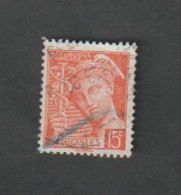 Timbres - N°409 - Type Mercure - 15 C Brun Orange   - 1938 41  -  Oblitéré - Autres & Non Classés