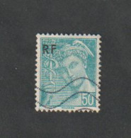 Timbres - N°660 - Type Mercure - 50 C Turquoise  - 1944  -  Oblitéré - Autres & Non Classés