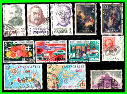 ESPAÑA - (EUROPA) LOTE DE 12 SELLOS AÑO 1983 DIFERENTES VALORES NUEVOS Y USADOS - Collections