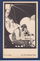 CPA Chauve Souris Diable Non Circulé Lilien Ghetto Judaïca - Philosophie & Pensées