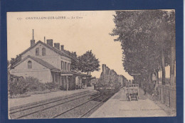 CPA [45] Loiret > Chatillon Sur Loire Train Gare Station Chemin De Fer écrite Voir Dos - Chatillon Sur Loire