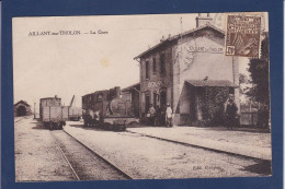 CPA [89] Yonne > Aillant Sur Tholon Train Gare Station Chemin De Fer Circulé Voir Dos - Aillant Sur Tholon