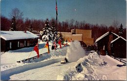 New York Adirondacks Lake Placid Olympic Bobsled Run Braking At The Finish - Adirondack