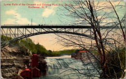 New York Rochester Genese Lower Falls Showing Driving Park Avenue Bridge 1910 - Rochester