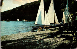 New York Seneca Lake Class "K" Sailboats Beached At Fir Tree Point Near Dundee - Adirondack