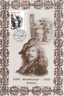 Rare (350/500)." REMBRANDT " Sur Encart 1er Jour N°té En Soie De 2006  Ed° A.M.I.S. N° YT 3984. Parfait état. FDC - Rembrandt