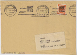 ALLEMAGNE / GERMANY - 1953 - Mi.126 6pf. Orange Single On Printed Matters (Drucksache) Caover From Düsseldorf To Kiel - Briefe U. Dokumente