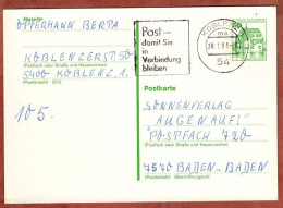 P 131 Wasserschloss Inzlingen, MS Post Damit Sie In Verbindung Bleiben Koblenz, 1981 (16613) - Postkaarten - Gebruikt