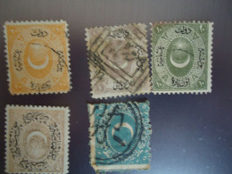 OTTOMAN EMPIRE TURKEY 5  USED  STAMPS  WITH POSTMARK - Autres & Non Classés