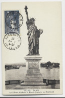 FRANCE N° 352 STATUE LIBERTE CARTE MAXIMUM PARIS 61 1.7.1937 1ER JOUR DU TIMBRE - ....-1949