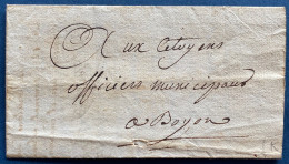 Armée D'Italie Lettre Avril 1794 Ordre De Réquisition De Mulets Au Maire De BOUYON Pour Le General Des Equipages à NICE - ....-1700: Precursors