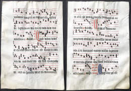 Very Rare Large Elephant Folio Vellum Sheet. Out Of An Antiphonary Manuscript From The 15th Century. / Seltene - Theater & Drehbücher