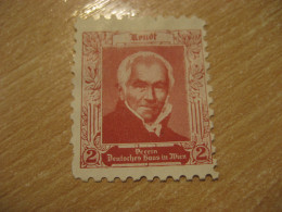 Ernst Moritz ARNDT Anti Napoleon German Nationalist History Writer Poster Stamp Vignette GERMANY Label - Napoléon