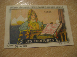 Russe Russian Language Languages Peter Cailler Kohler Nestle Chocolate Poster Stamp Vignette SWITZERLAND Cinderella - Other & Unclassified