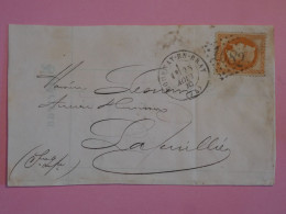 AU 21 FRANCE BELLE LETTRE DEVANT  1870 GOURNAY  A LAFEUILLIE  + NAPOLEON 40C +AFFRANC. INTERESSANT+ - 1863-1870 Napoléon III Lauré