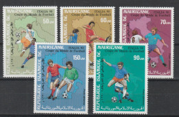 Mauritania - Calcio Italia 90° -  5 Val. ** MNH - 1990 – Italie
