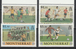 Montserrat  - Calcio Italia 90° -  4 Val. + BF. ** MNH - 1990 – Italie