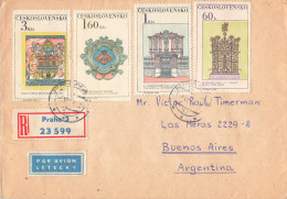 LETTRE. COVER. CZECHOSLOVAKIA. PAR AVION. PRAHA TO ARGENTINA - Brieven En Documenten