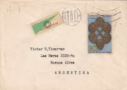 LETTRE. COVER. CZECHOSLOVAKIA. PLZEN TO ARGENTINA - Brieven En Documenten