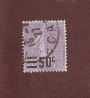 223 De 1926 /1927 - Timbre PERFORÉ   C  L   - Oblitéré - Semeuse Surchargé . 50c. Sur 60c. Violet - 3 Scannes - Used Stamps