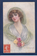 CPA 1 Euro Fleur Illustrateur Femme Woman Art Nouveau Circulé Prix De Départ 1 Euro - 1900-1949