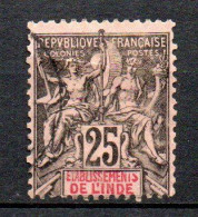 Col33 Colonie Inde N° 8 Oblitéré Cote : 3,00€ - Used Stamps