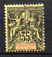 Col33 Colonie Inde N° 17 Oblitéré Cote : 11,00€ - Used Stamps