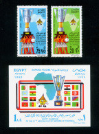 EGYPT / 1998 / SPORT / FOOTBALL / AFRICAN NATIONS CUP FOOTBALL CHAMPIONSHIP / MAP / FLAG / TROPHY / MNH / VF - Ongebruikt