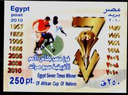 EGYPT / 2010 / SPORT / FOOTBALL / CAN / EGYPT 7 TIMES WINNER OF AFRICAN CUP OF NATIONS / VF  . - Neufs