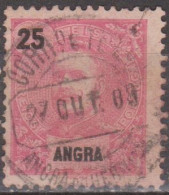 ANGRA (Açores) -1898-1905,  D. Carlos I. Novas Cores E Valores,   25 R.    D. 11 3/4 X 12  (o)   MUNDIFIL  Nº 28 - Angra