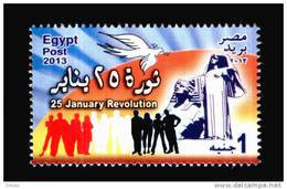 EGYPT /2013 / 25 JANUARY REVOLUTION / EGYPT'S RENAISSANCE STATUE BY : MAHMOUD MOKHTAR / DOVE / MNH / VF - Ungebraucht