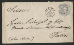 POSTCARD STATIONARY From TALCA CHILE To FRANCE In 1897 Via Andes See Description - Chile