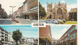 Exeter, Multiview- Devon -   Used Postcard - Stamped 1971 - Uk3 - Torquay