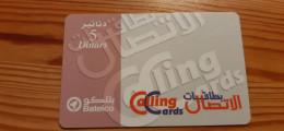 Prepaid Phonecard Bahrain, Batelco - Bahrein