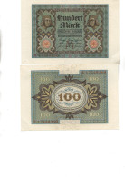 ALLEMAGNE 5 BILLETS  DE 100 MARK -- 1920- ETAT NEUF - - 100 Mark