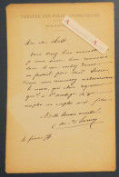 ● L.A.S 1874 Adolphe D'ENNERY écrivain - Théâtre Des Folies Dramatiques - Sevin - L'Ambigu - Lettre Autographe - Writers