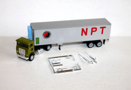 CAMION POIDS LOURD 1/87 NPT NORTHERN PACIFIC TRANSPORT, TRACTEUR + SEMI REMORQUE - AUTOMOBILE MINIATURE (1712.17) - Scala 1:87