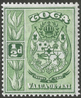 Tonga. 1942-49 Definitives. ½d MH. Mult Script CA W/M SG 74 - Tonga (...-1970)