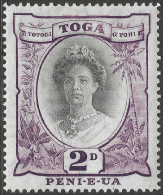 Tonga. 1942-49 Definitives. 2d MH. Mult Script CA W/M Die II SG 76 - Tonga (...-1970)