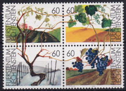 MiNr. 1089 - 1092 Liechtenstein 1994, 5. Sept. Die Weinrebe In Den Vier Jahreszeiten - Postfrisch/**/MNH - Vinos Y Alcoholes